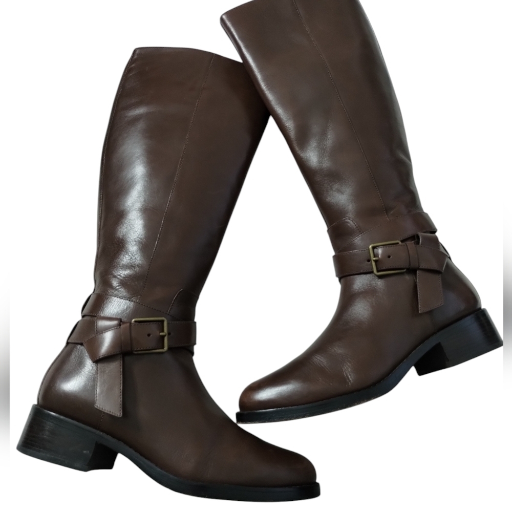Cole Haan Women's Size 7 Briarcliff‎  Leather Riding Equestrian Boots Preppy
